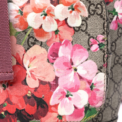 Gucci GG Supreme Monogram Blooms Medium Single Buckle Backpack Beige Multicolor Dry Rose 12 of 13