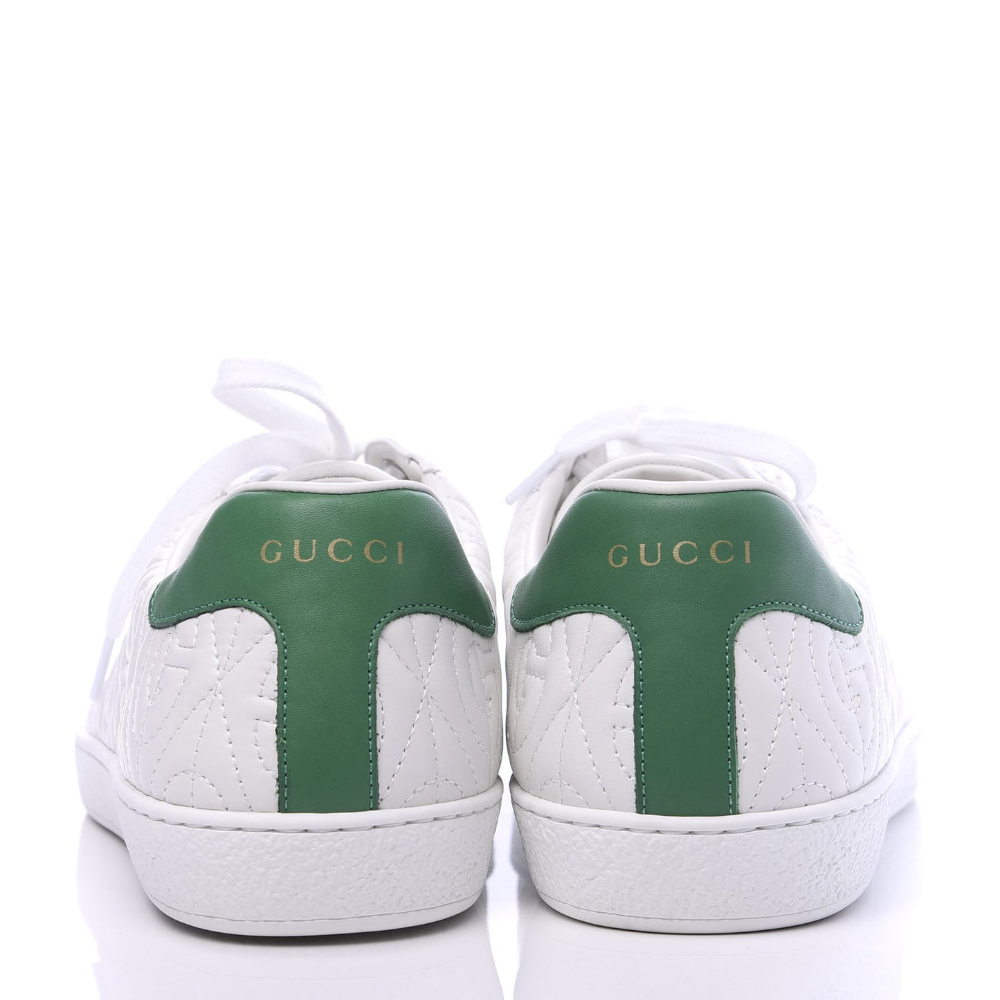 Nappa G Rhombus Mens Ace Sneakers 10 Great White Green