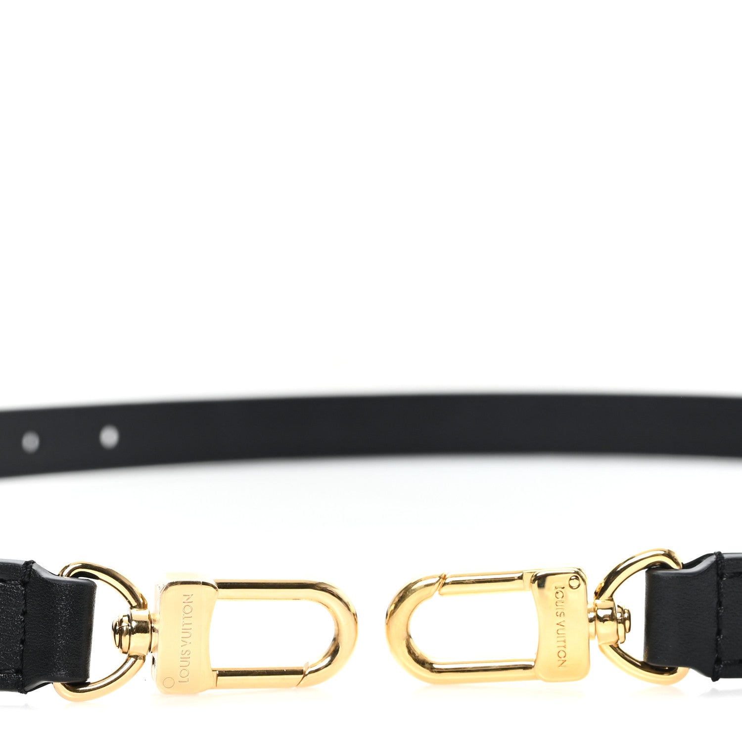 Louis Vuitton Calfskin 16mm Adjustable Shoulder Strap Black 3 of 3