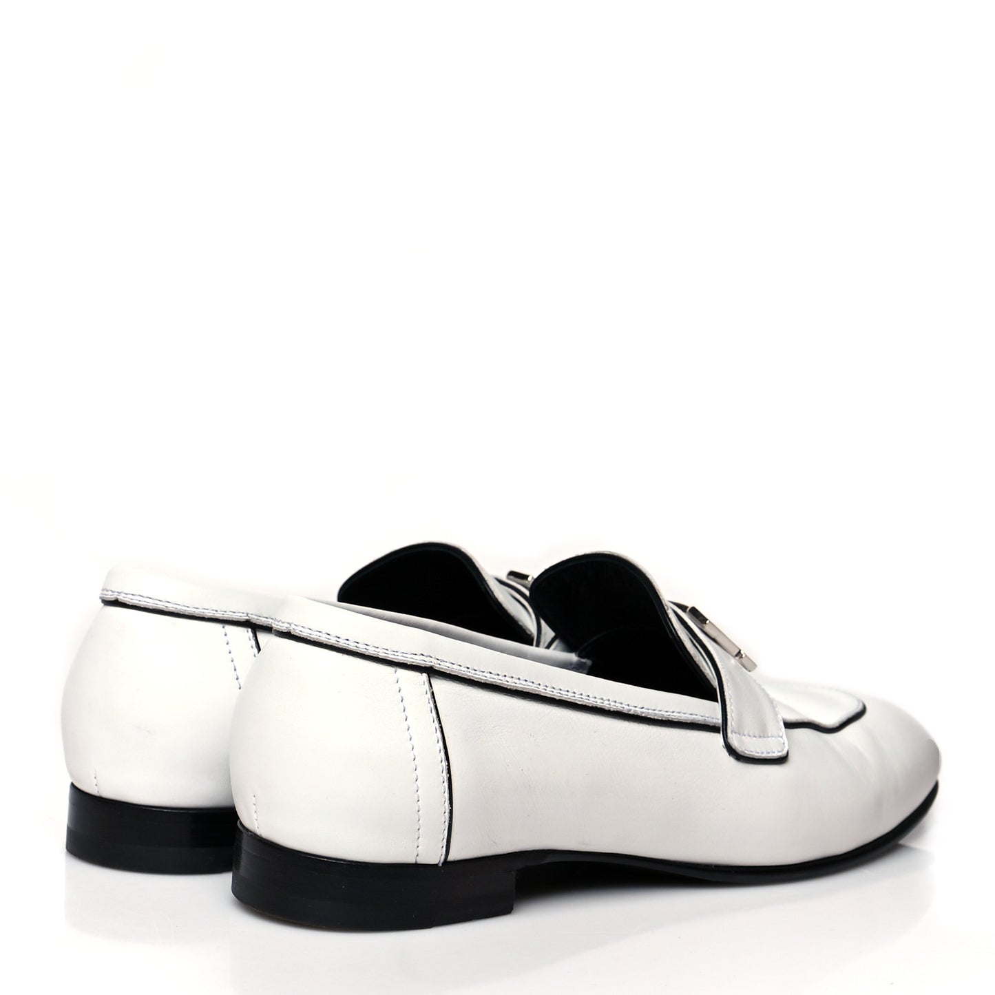 Calfskin Womens Paris Loafers 35.5 White