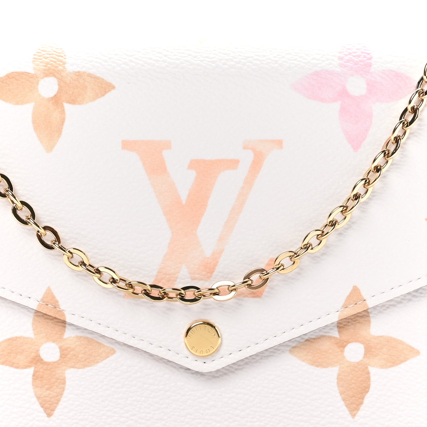 Monogram Giant By The Pool 2.0 Felicie Pochette Chain Wallet Beige