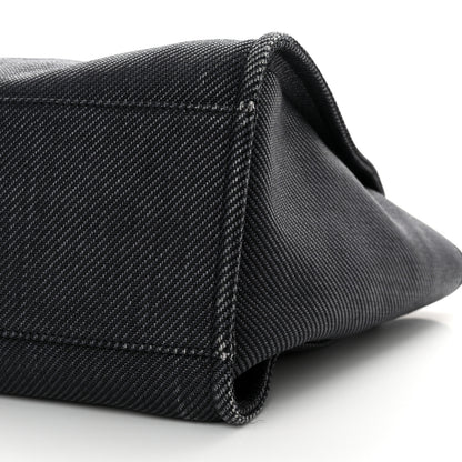 Chanel Mixed Fibers Calfskin Medium Deauville Black 10 of 18