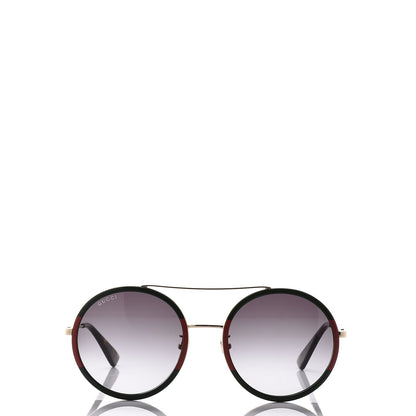 Gucci Round Frame Sunglasses GG0061S Gold Green 2 of 9