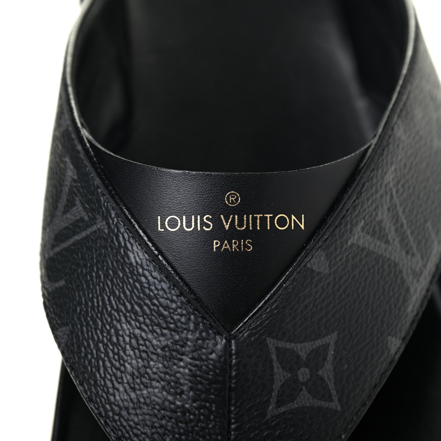 Louis Vuitton Monogram Eclipse Mens Mirabeau Thong Sandals 9.5
