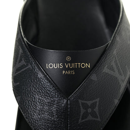 Louis Vuitton Monogram Eclipse Mens Mirabeau Thong Sandals 9.5 6 of 13