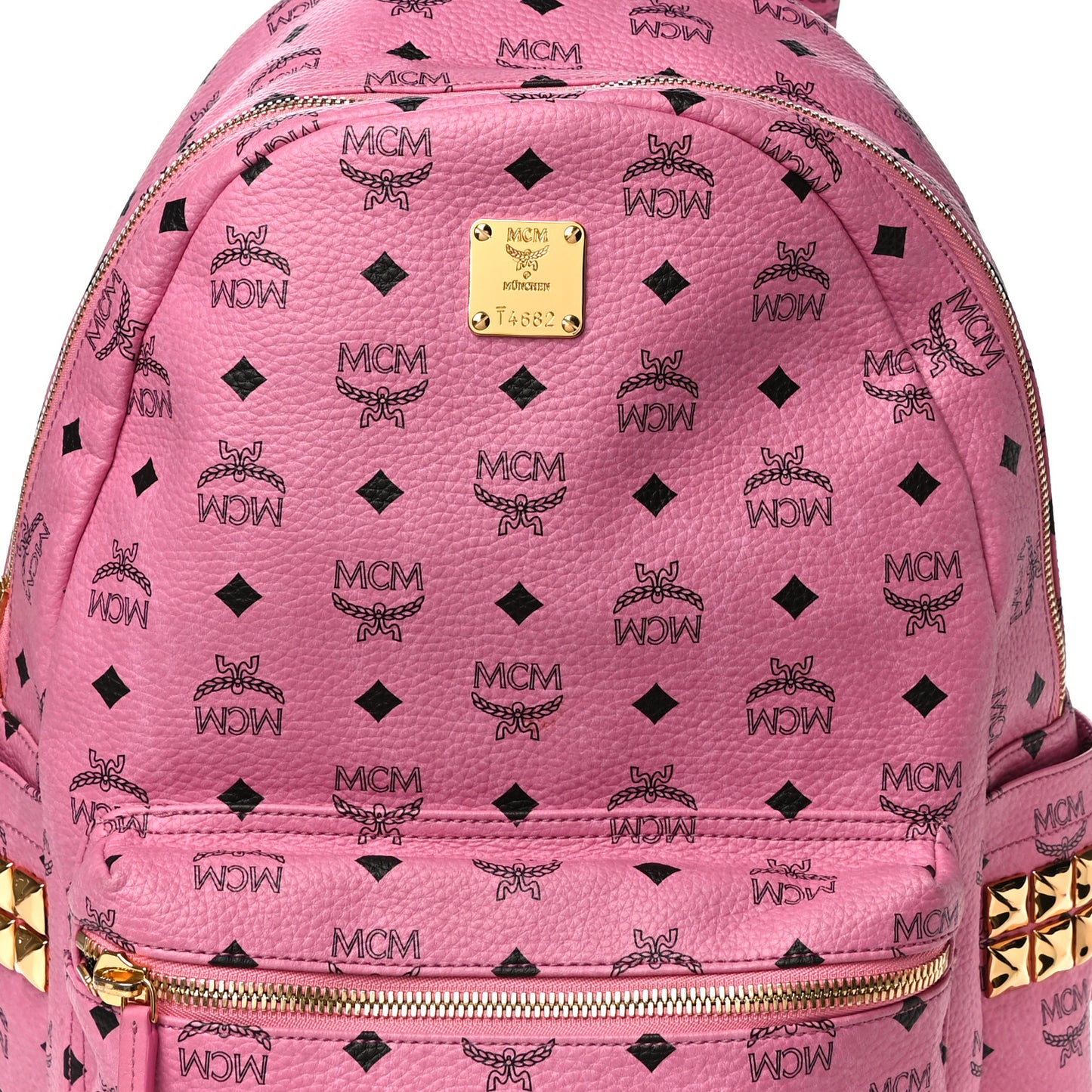 Visetos Medium Side Studs Stark Backpack Pink