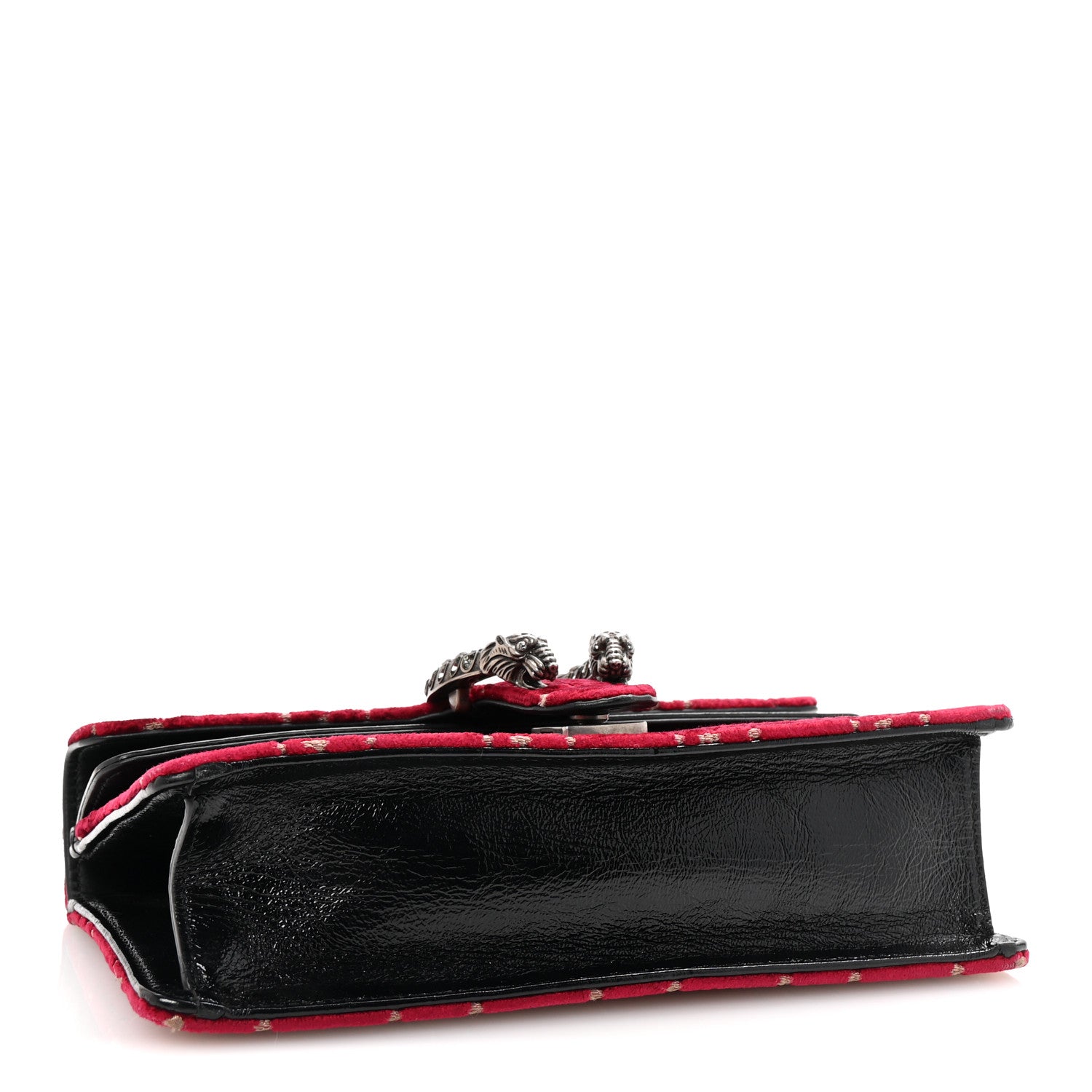 Gucci Velvet Skipper Crystal GG Monogram Small Dionysus Shoulder Bag Red Cipria Black Black Diamond 4 of 10