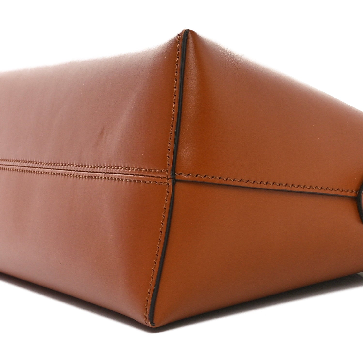 Fendi Vitello King Logo Embossed Medium By The Way Boston Bag Cuoio 9 of 9