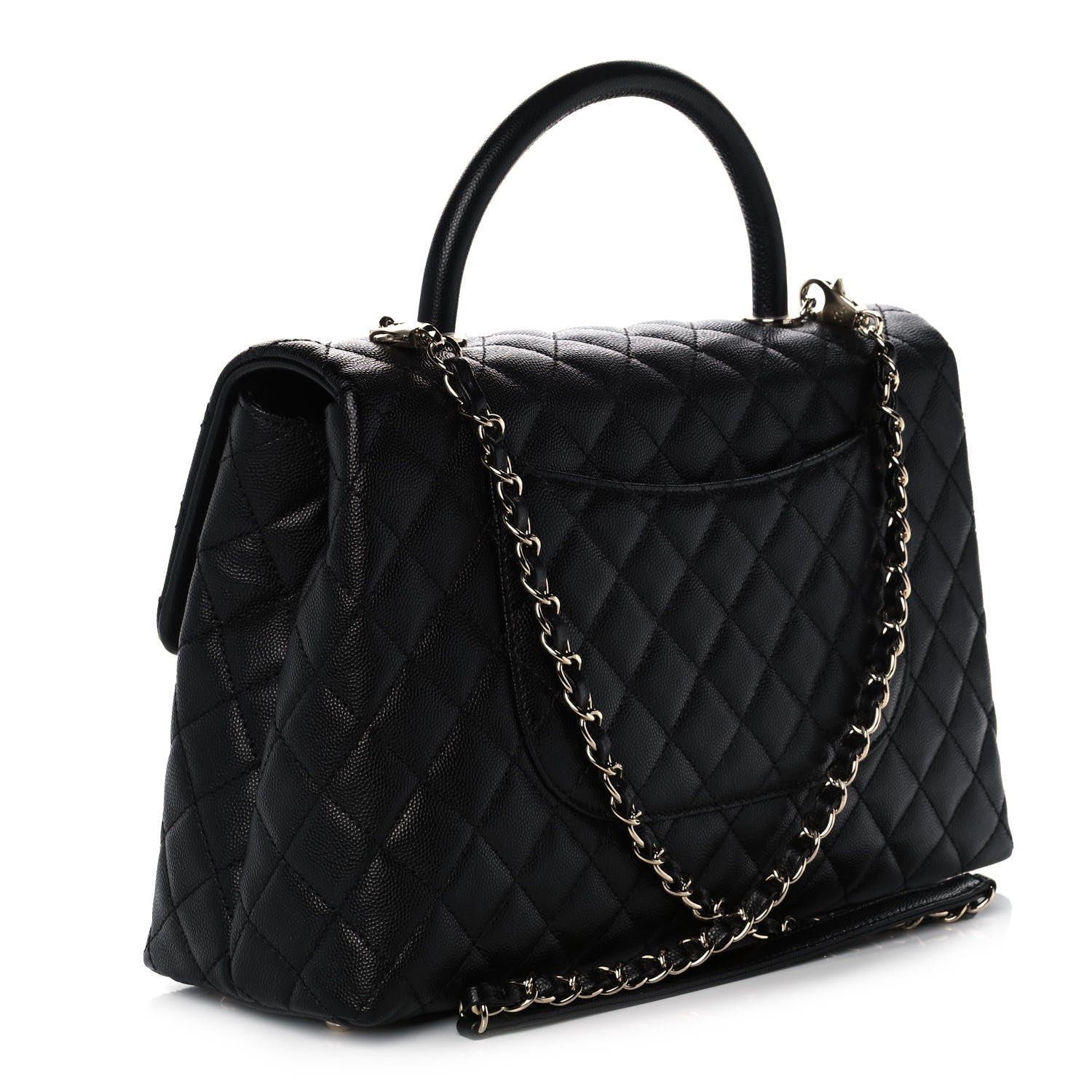 Chanel Caviar Quilted Medium Coco Handle Flap Black 3 of 11