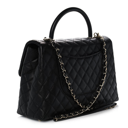 Chanel Caviar Quilted Medium Coco Handle Flap Black 3 of 11