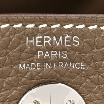 Hermes Taurillon Clemence Mini Lindy 20 Etoupe 6 of 8