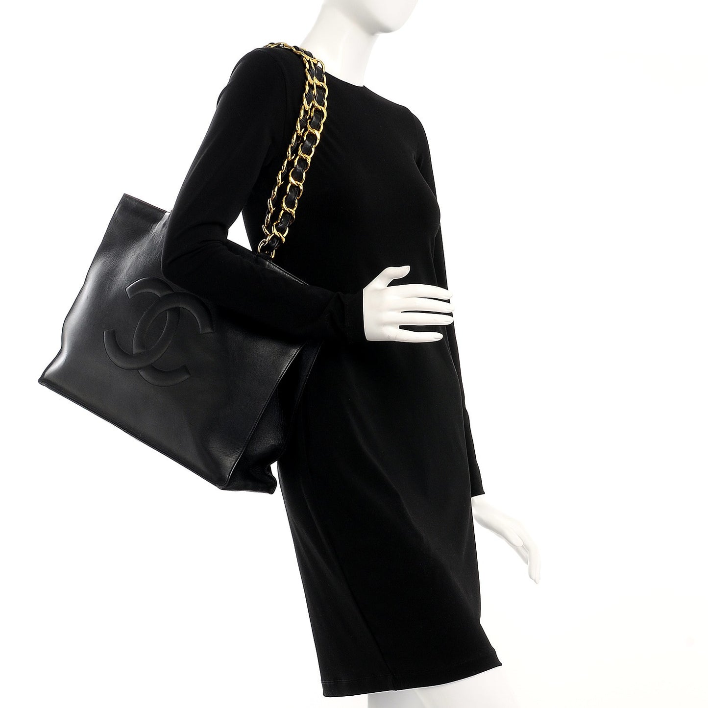 Lambskin CC Tote Black
