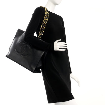 Chanel Lambskin CC Tote Black 2 of 7