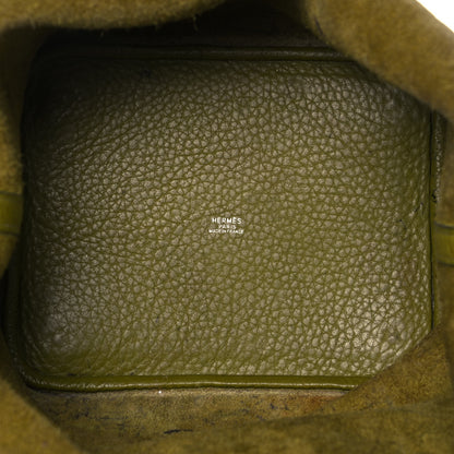 Hermes Taurillon Clemence Picotin 22 MM Chartreuse 5 of 10