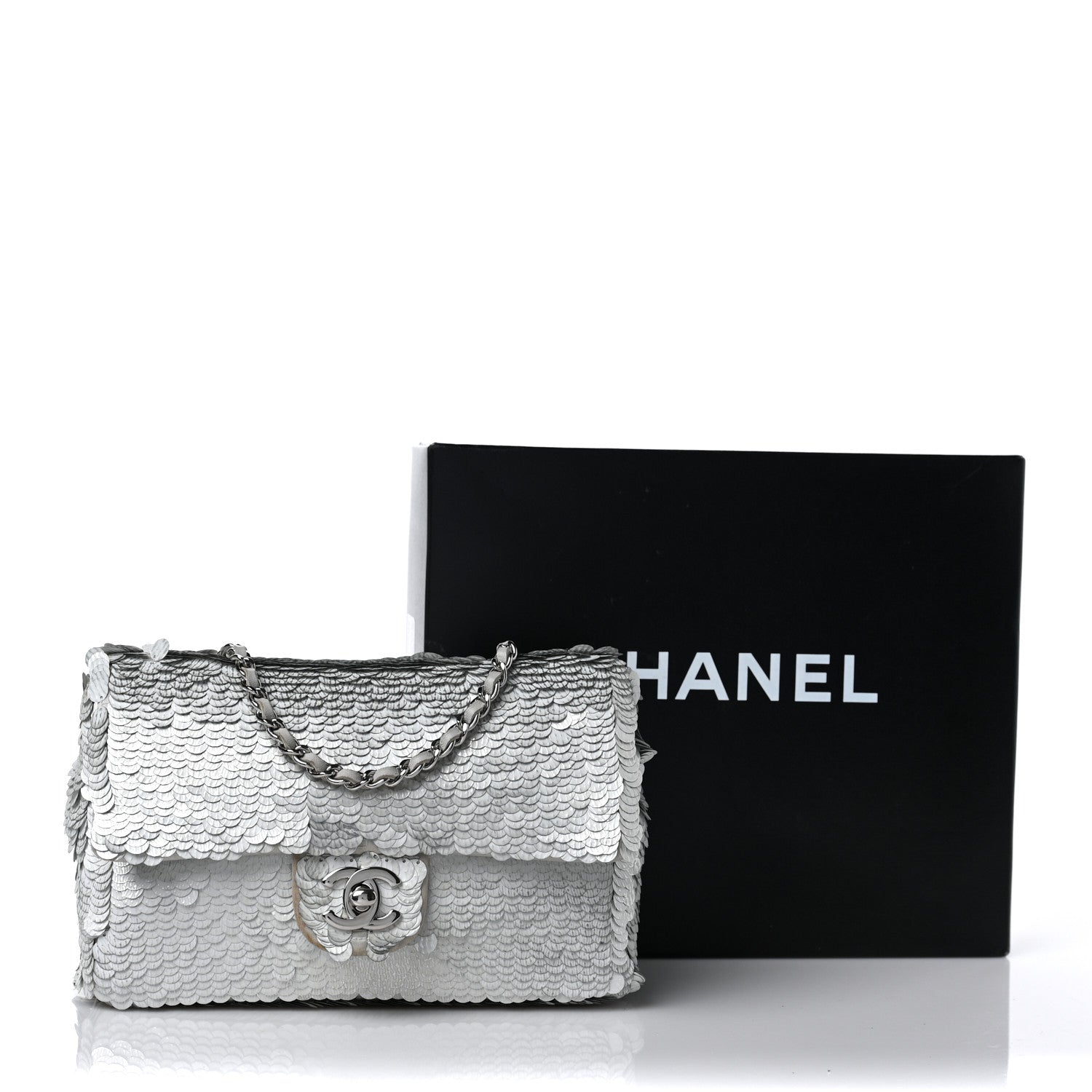 Chanel Sequin Small Single Flap Silver 13 of 13
