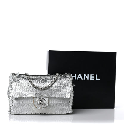 Chanel Sequin Small Single Flap Silver 13 of 13