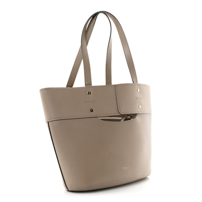 Chloe Calfskin Medium Aby Lock and Key Tote Bag Motty Grey 4 of 11