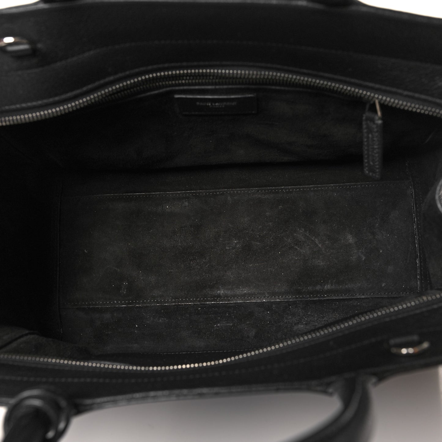 Grained Calfskin Small Cabas Rive Gauche Black