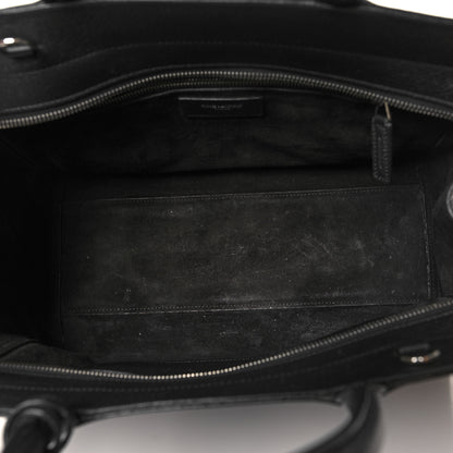 Saint Laurent Grained Calfskin Small Cabas Rive Gauche Black 5 of 13