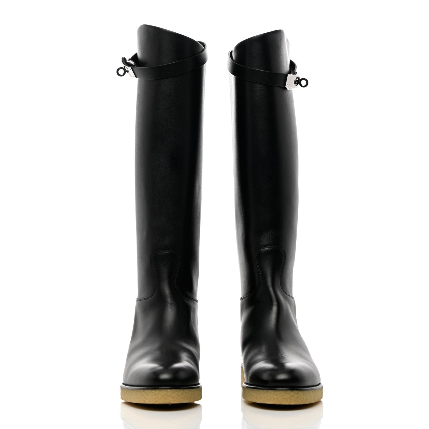 Calfskin Faustine Boots 38.5 Black