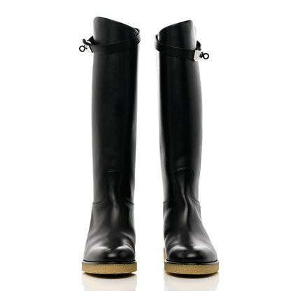 Hermes Calfskin Faustine Boots 38.5 Black 2 of 14