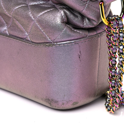 Chanel Iridescent Lambskin Calfskin Quilted Medium Gabrielle Hobo Light Purple 24 of 31