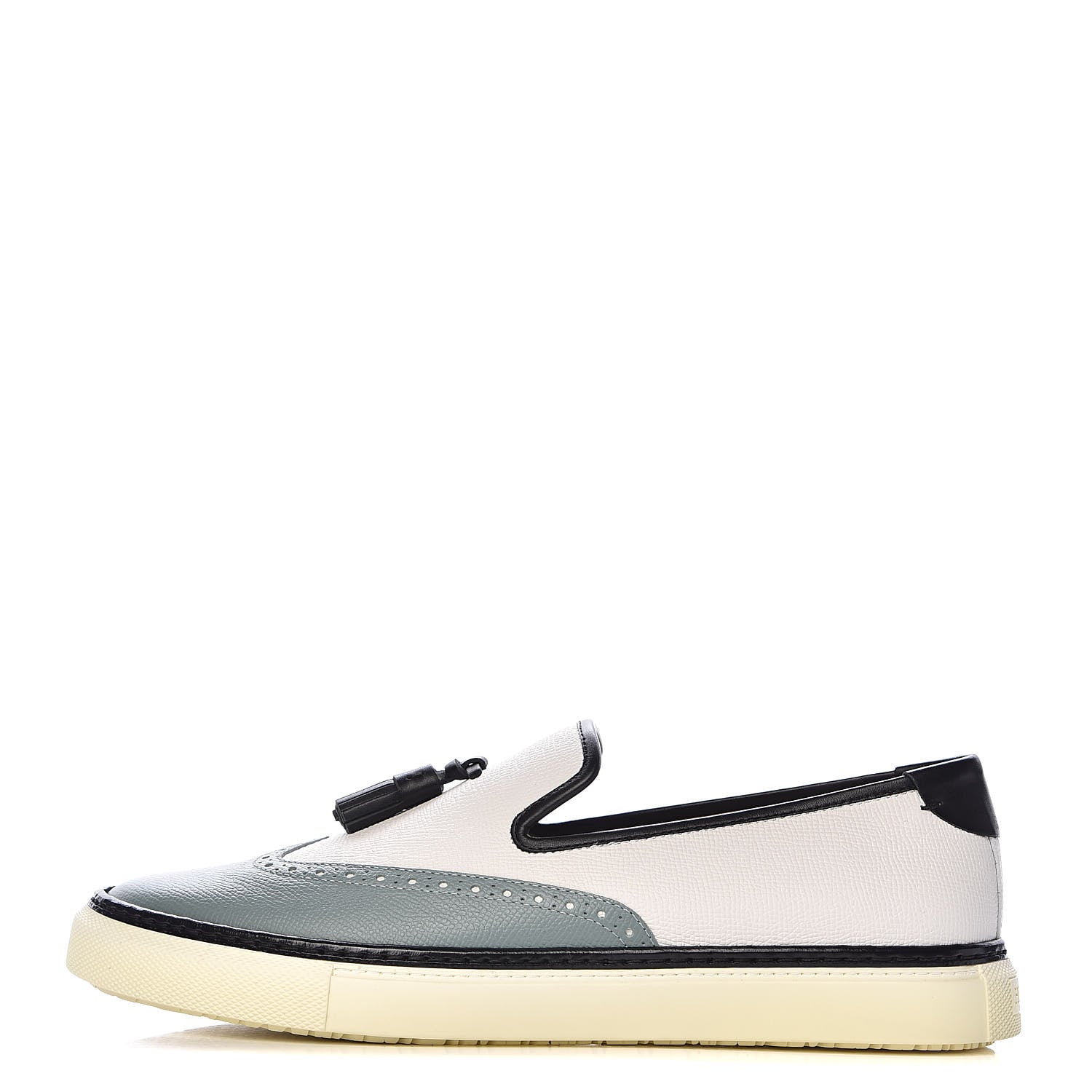 Hermes Epsom Calfskin Mens Must Sneakers 41.5 Celadon Black White 1 of 14