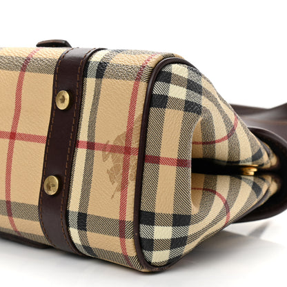 Burberry Haymarket Check Buckle Satchel 10 of 10
