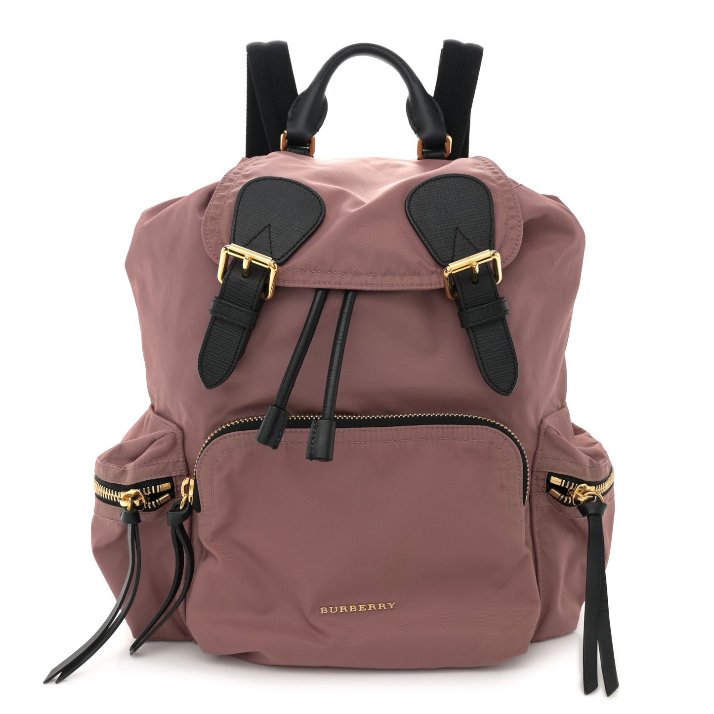 Nylon Medium Rucksack Backpack Mauve Pink