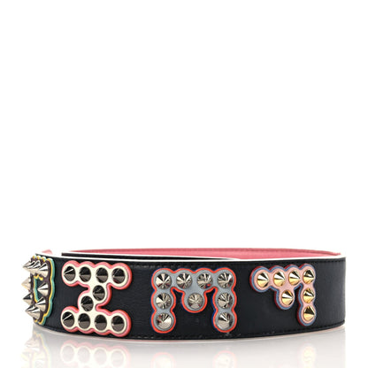 Fendi Vitello Dolce Fun Fair Metal Studded Strap You Black Multicolor 2 of 9