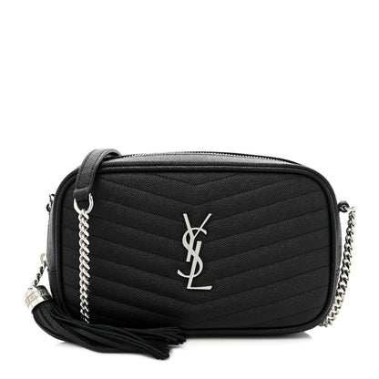 Saint Laurent Grain De Poudre Matelasse Monogram Mini Lou Camera Bag Black 1 of 10