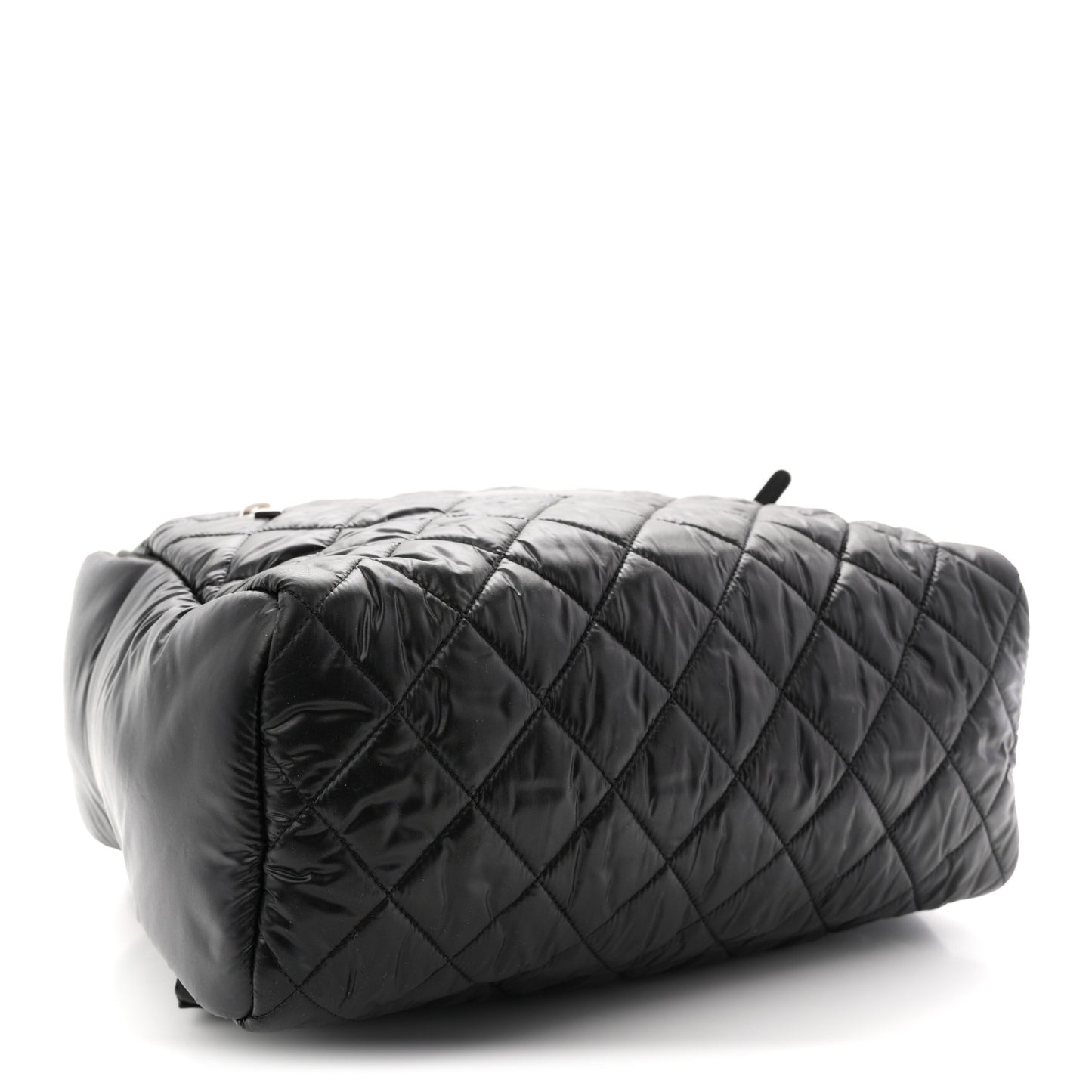Nylon Quilted Coco Cocoon Backpack Black