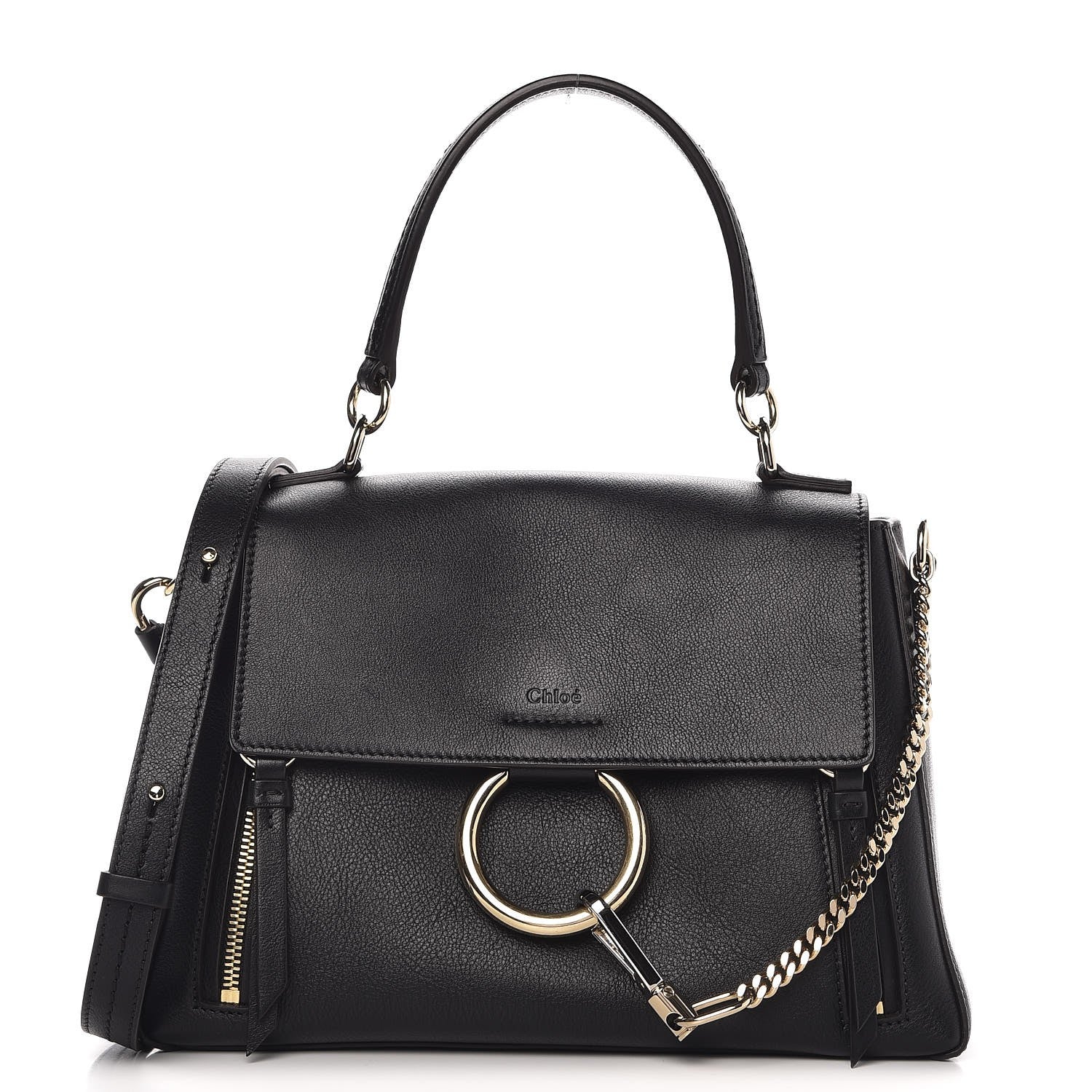 Chloe Calfskin Small Faye Day Shoulder Bag Black 1 of 8