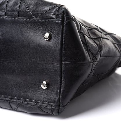 Christian Dior Lambskin Cannage Large Granville Tote Black 10 of 12