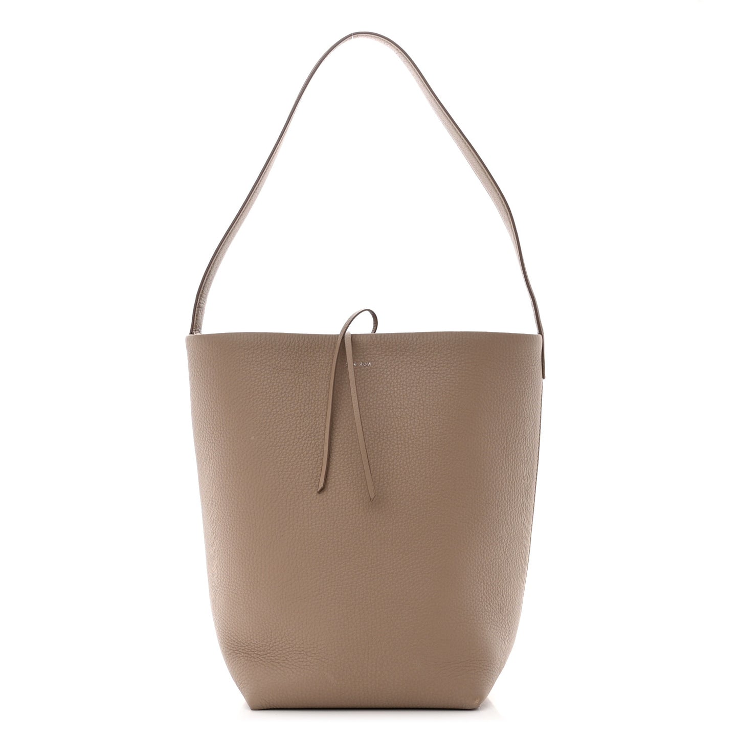 Grained Calfskin Large N/S Park Tote Dark Taupe