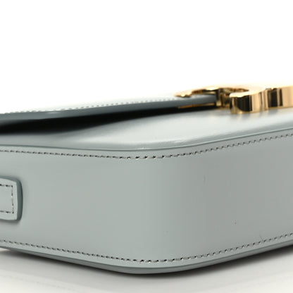 Celine Shiny Calfskin Triomphe Shoulder Bag Soft Blue 6 of 7