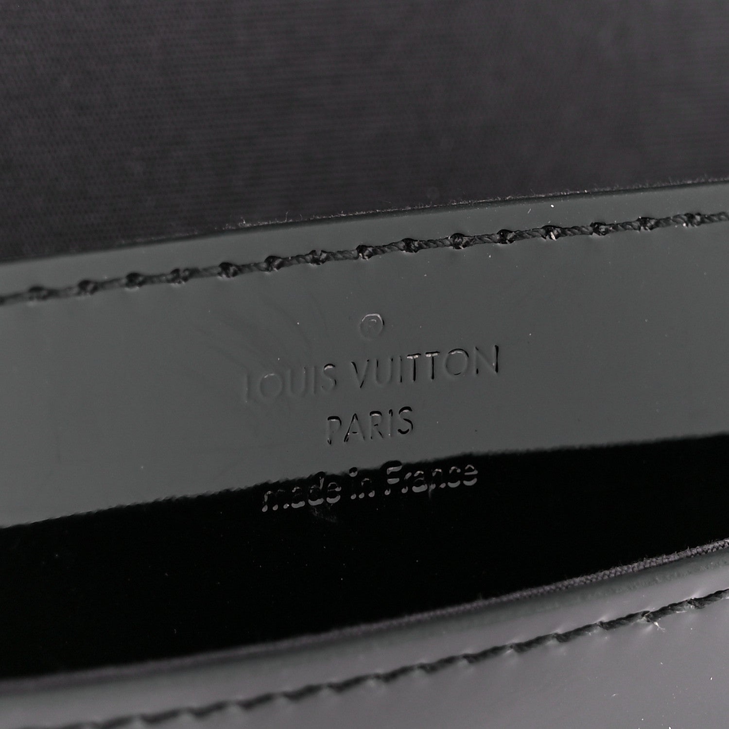 Louis Vuitton Patent Louise PM Chain Clutch Black 7 of 13