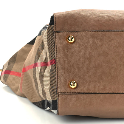Burberry Grainy Calfskin House Check Small Canterbury Dark Sand 6 of 7