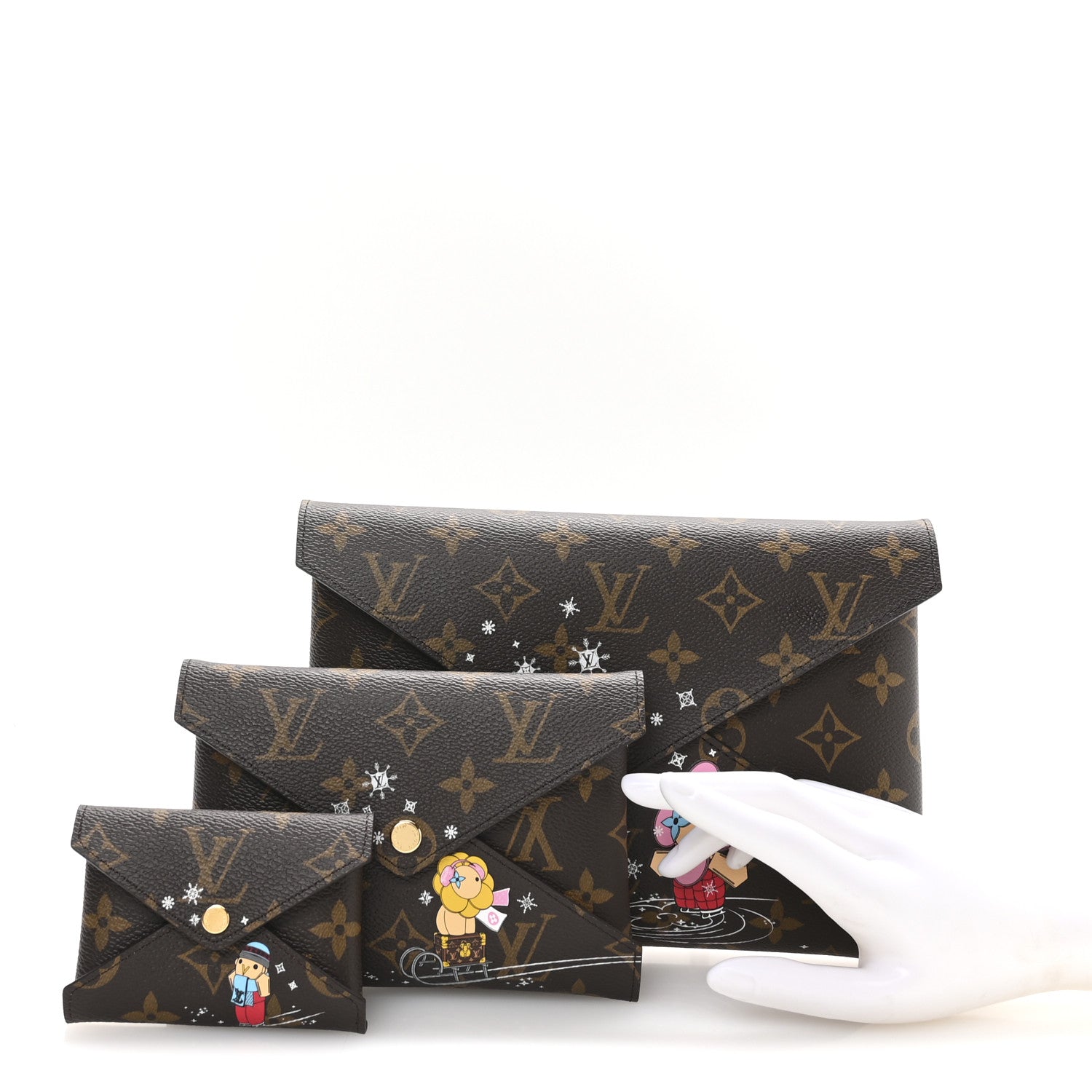 Louis Vuitton Monogram 2023 Christmas Animation Kirigami Pochette Set 2 of 9