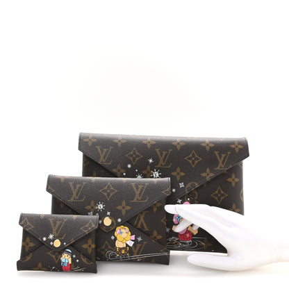Louis Vuitton Monogram 2023 Christmas Animation Kirigami Pochette Set 2 of 9