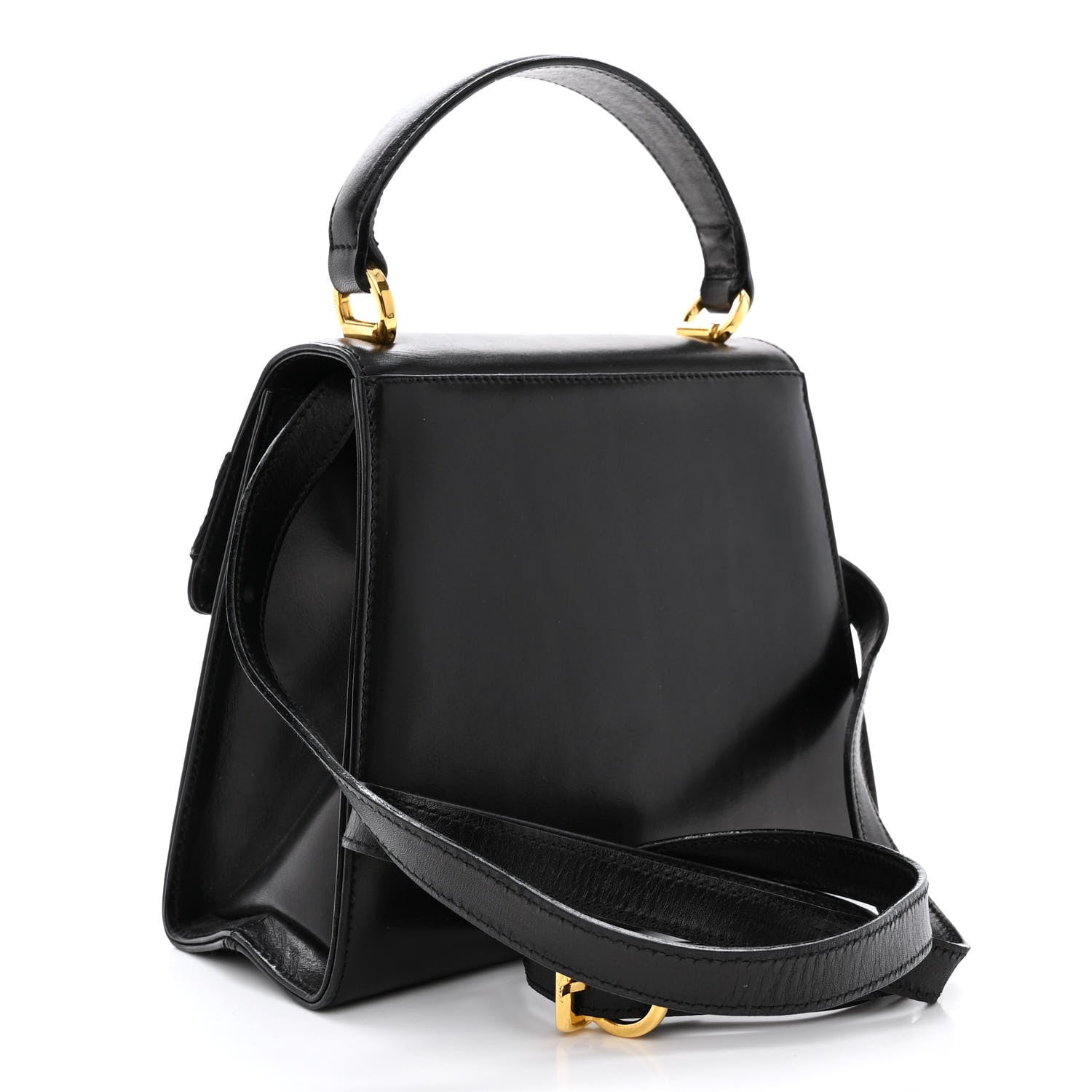 Salvatore Ferragamo Calfskin Vera Bow Mini Top Handle Crossbody Bag Black 3 of 12