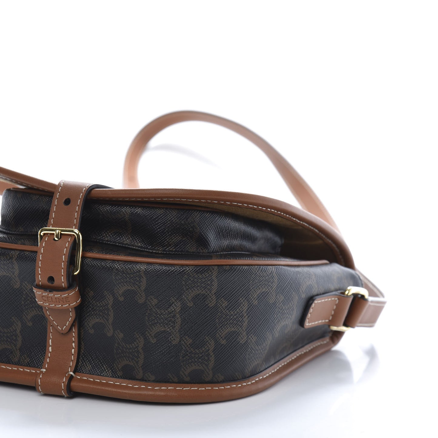 Triomphe Canvas Medium Folco Bag Tan
