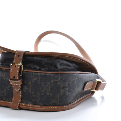Celine Triomphe Canvas Medium Folco Bag Tan 7 of 9