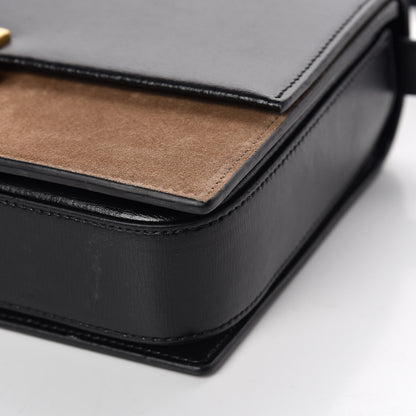 Saint Laurent Calfskin Suede Medium Bellechasse Black Beige 9 of 11