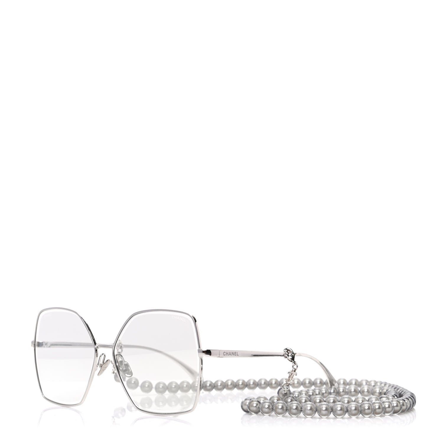 Chanel Butterfly Removable Pearl Chain Sunglasses 4262 Silver 1 of 7