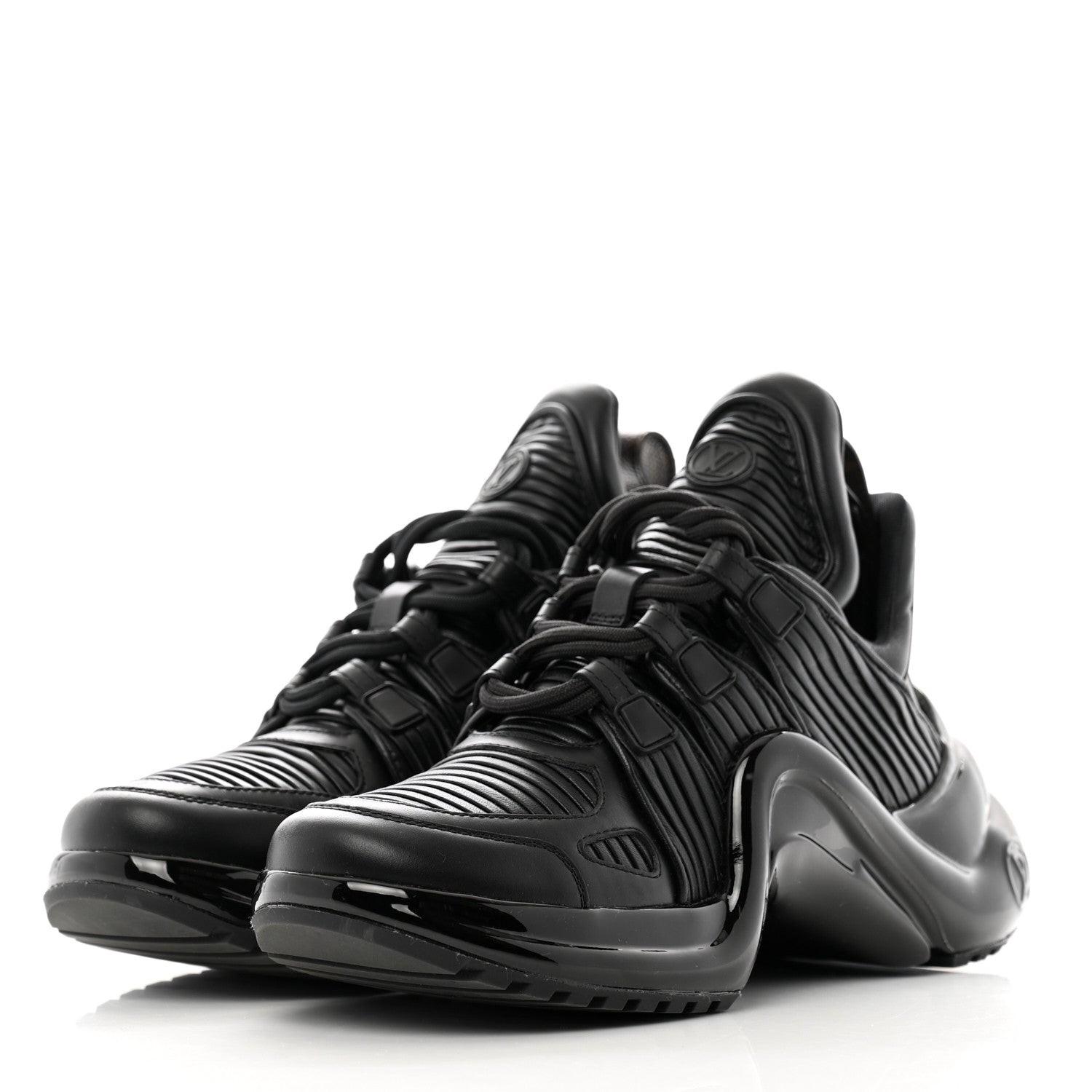Louis Vuitton Calfskin LV Archlight Sneakers 37.5 Black 4 of 9