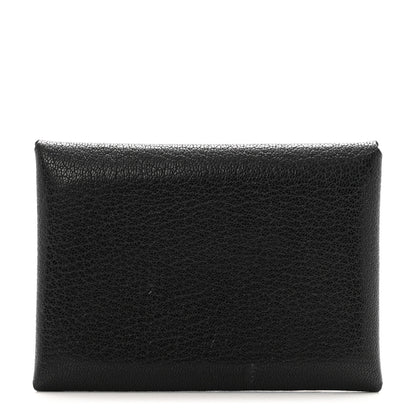 Hermes Chevre Mysore Calvi Duo Card Case Black 1 of 8