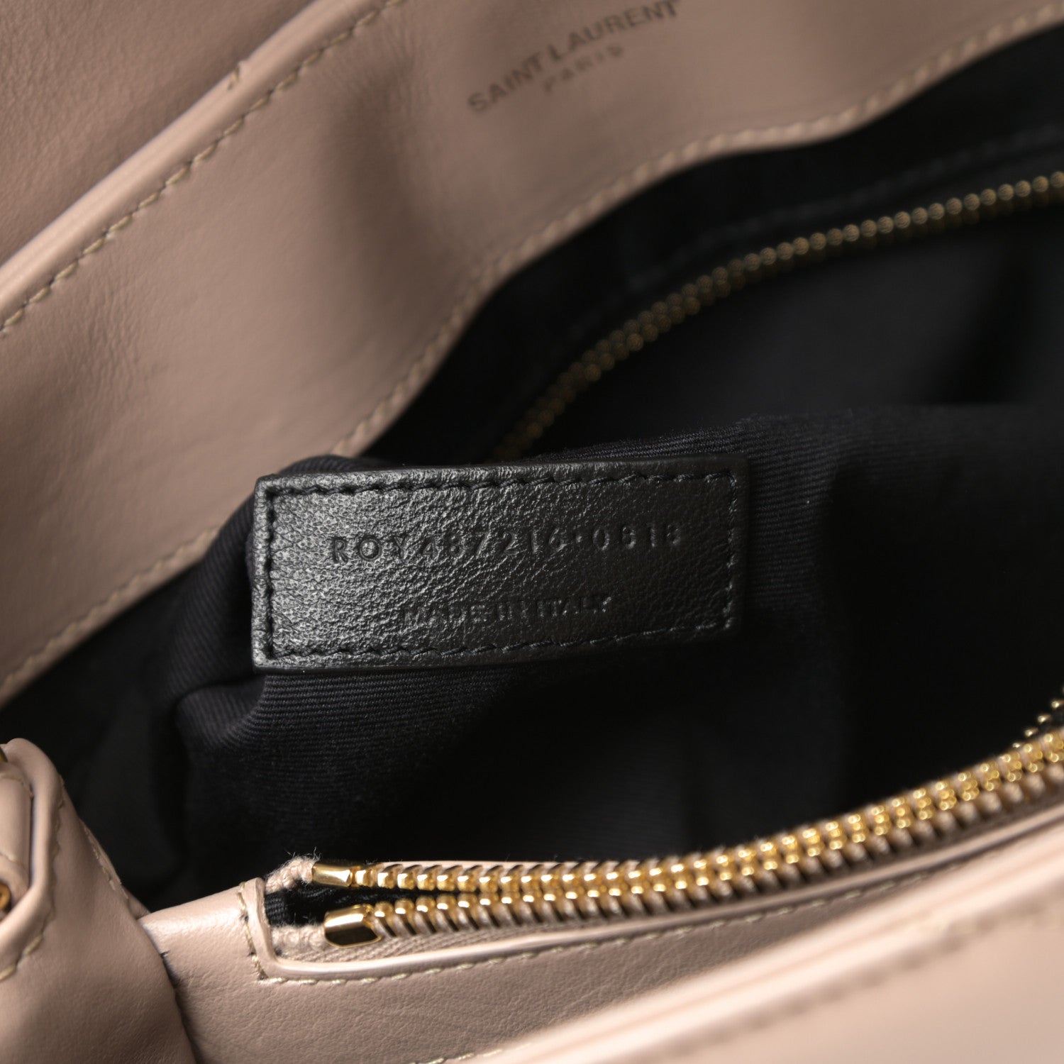 Saint Laurent Calfskin Y Quilted Monogram Medium Loulou Chain Satchel Nude Powder 7 of 11