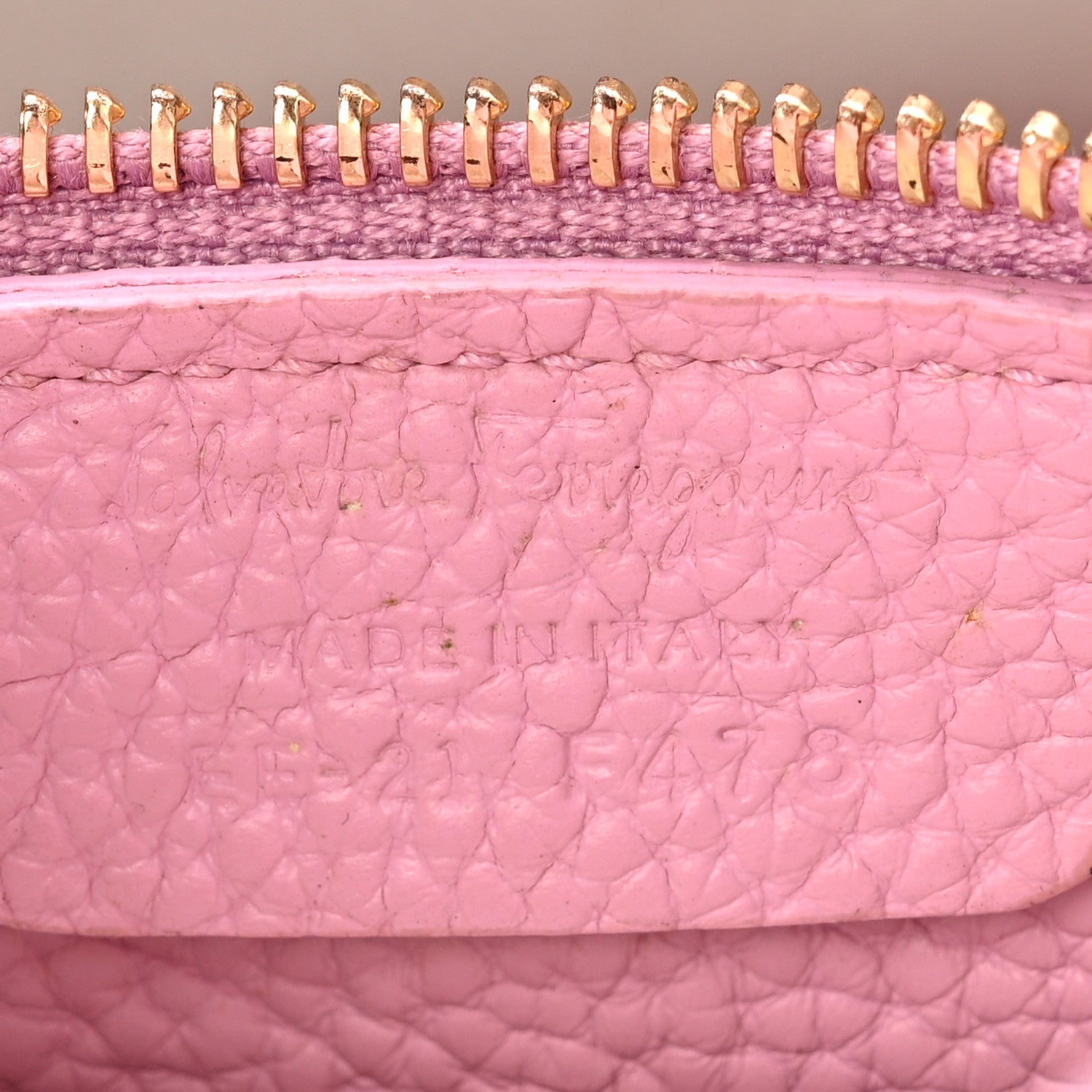 Salvatore Ferragamo Grained Calfskin Double Handle Small Amy Tote Pink 7 of 15