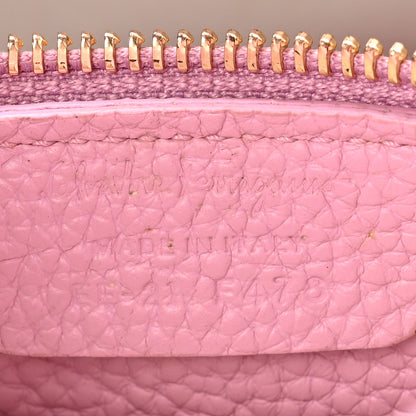 Salvatore Ferragamo Grained Calfskin Double Handle Small Amy Tote Pink 7 of 15